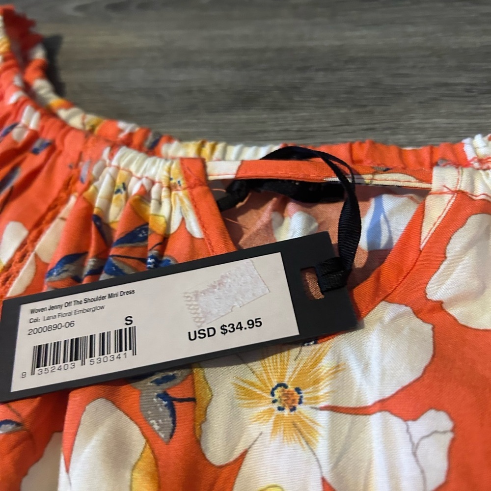 Cotton On Orange Floral Mini Dress - Picture 6 of 6